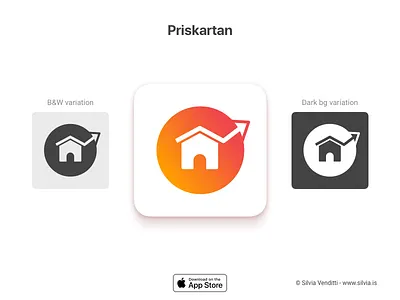 Priskartan Logo variations app appicon appstore icon ios iphonex logo priskartan silviais ui