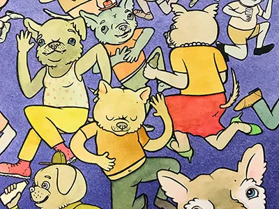 Doggo Dance Party illustration