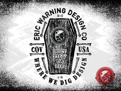 Personal Identity badge branding grit grunge logo skull typography