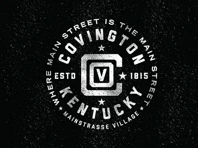 Covington Badge badge branding fashion grunge logo monogram typography