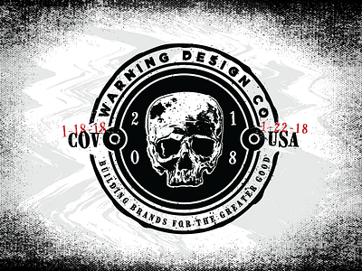 Personal Identity badge branding grit grunge logo skull typography