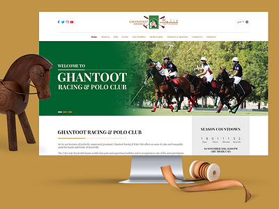 GRPC Website Design Mockup club website desktop view horse mobile view mobile website polo club polo website ui design ux design web design website website design