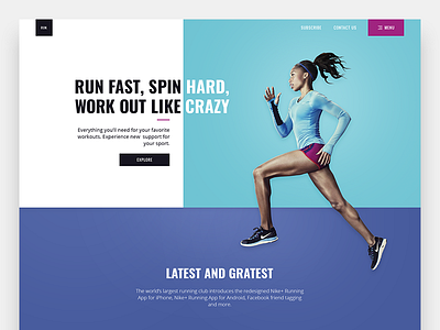 Run sport typography ui web