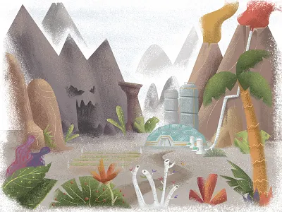 prehisteric jungle jungle mountain prehistoric volcano