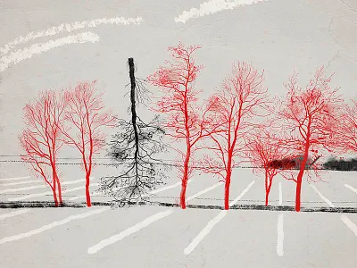 This isn't quite how it looks drawing friesland landscape line drawing trees winter winter trees