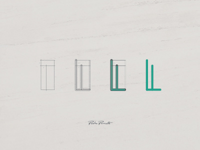 Platanus "L" brand grid letra logo logotype tipografia typography