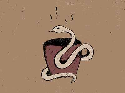 Keep Away Cup coffee illustration snake