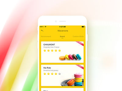 Macaroons app ui