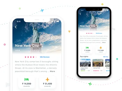 Travel app concept app application clean flat interface iphonex layout minimal travel ui ux