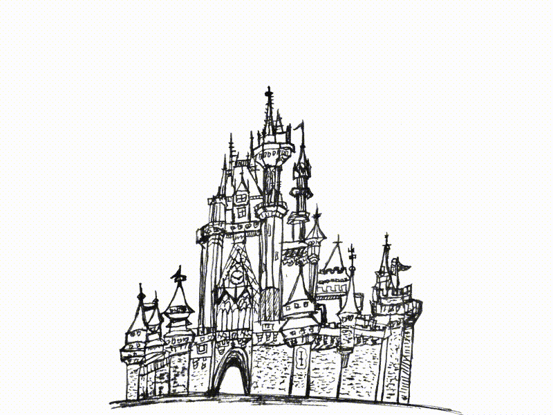 Magic Kingdom aftereffect firework pen sketch