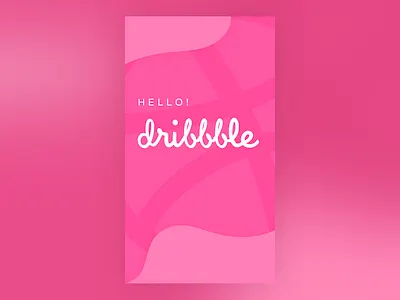 Hello Dribbble! abstract art awesome color creative debut dribbble first inspiration invite minimal simple