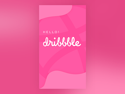 Hello Dribbble! abstract art awesome color creative debut dribbble first inspiration invite minimal simple