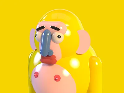 SAD MONKEY 3d art design dribbble graphic illustration illustrator photoshop