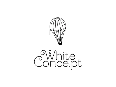 Another wedding logo air balloon black icon illustration linear logo minimal outline typography wedding