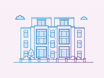 Modern Building Illustration design illustration line art