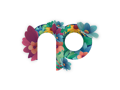 Floral Logo of my initials floral flowers initials logo