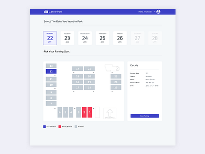 Parking App app book booking driving parking parking app simple website