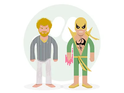 Ironfist charadesign comics illustration ironfist marvel netflix vector