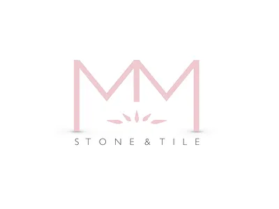 MM Logo concept formal grey logo mm pink white