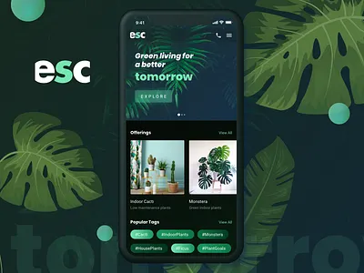 Green Living app design green living mobile nature ui ux