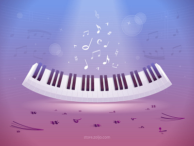 Music Background abstract background composer dreamy illustration keyboard music piano stock vector