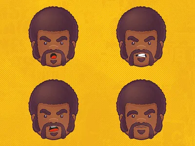 Jules Winnfield illustration nerdstore pulp fiction vector