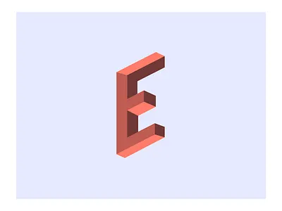 Letter E alphabet e escher letter paradox
