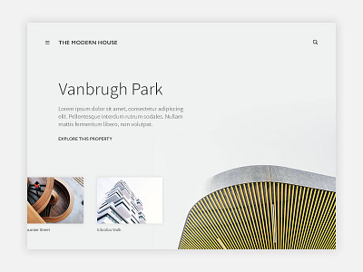 The Modern House architecture clean concept flat minimal modern web web design web site website