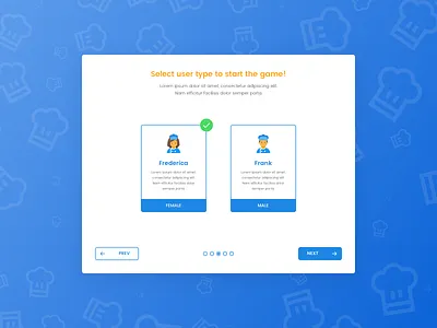 Daily UI #064 - Select User Type chef daily dailyui game kitchen profile select type ui user ux wizard