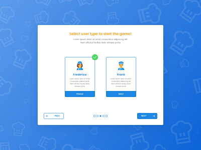 Daily UI #064 - Select User Type chef daily dailyui game kitchen profile select type ui user ux wizard