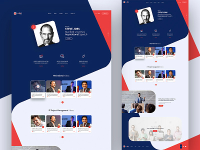 Landing page (WIP) blue design indianic landing motivational page ui ux video web website