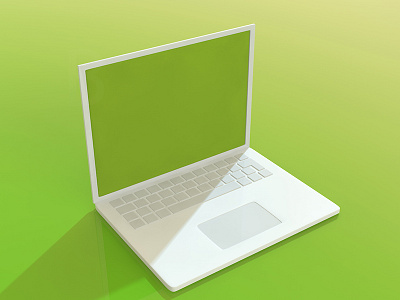 Laptop clean design 3d c4d cinema4d laptop modeling object render