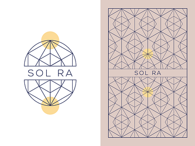 Sol Ra logo elegant linework logo pattern sun