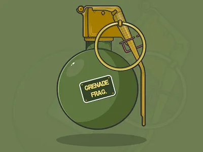 Frag. Grenade adobe illustrator freelance fun gradient graphic design green grenade texture vector