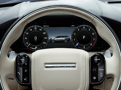 Velar Instrument Cluster automotive dashboard automotive interface design cluster cockpit digital cluster instrument cluster interface design land rover range rover velar ui ux velar