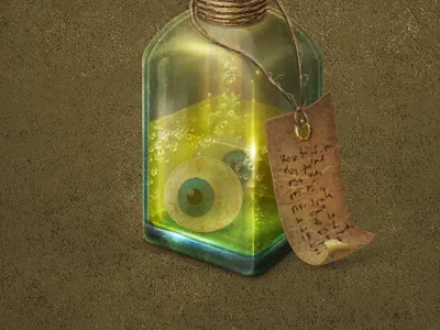 Magic bottle 2d bottle cg icon ilustration magic
