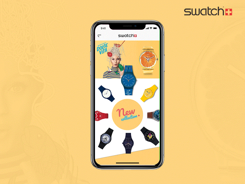 UI Swatch iPhone X app interaction iphones mobile principle sketch swatch