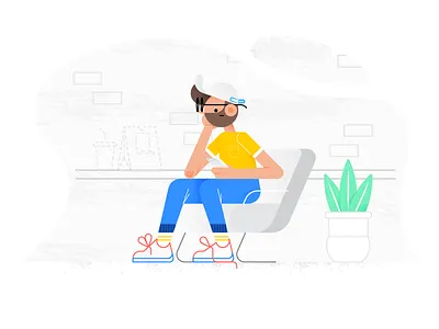Where My Food At Tho? avatar chair character no food phone plant sitting support page