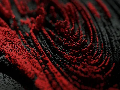 *** abstract c4d cinema4d cube red render scatter sticks