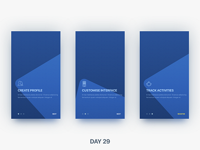 Daily UI Challenge: Day 29 - Onboarding android app daily ui challenge first interaction intro screens ios app new user onboarding splash screens ui design ux design