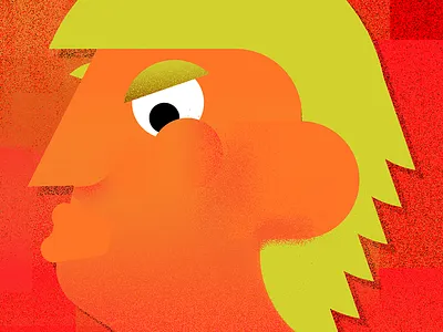 That Orange Man cheeto geometric illustration orange texture trump