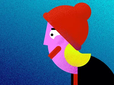 Beanie geometric hat illustration texture