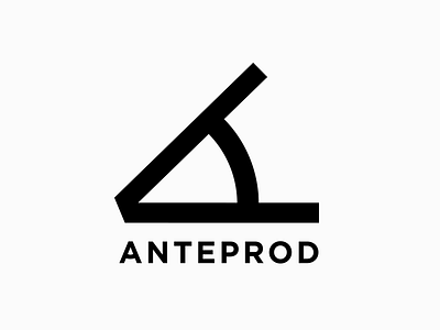 Anteprod a cinema letter logo minimal production typography video