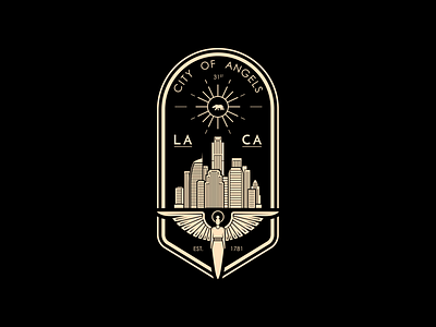 Los Angeles Badge badge design graphic design illustration logo los angeles