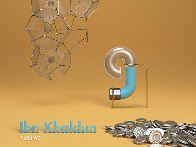 • Ibn Khaldun • from "Candles in the dark" 3d alphabet arabic art c4d cg cinema4d digitalart houdini letters redshift render