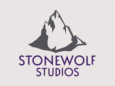 Stonewolf Studios logo mountain stone wolf stonewolf