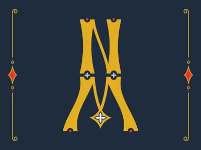 Ornamental NM debut first shot logo m mark monogram n ornamental thanks type