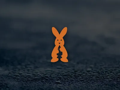 Rabbit carrot client concept cute negativespace rabbit unused