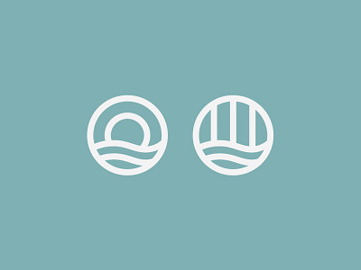 Marks brand branding circle clean icon identity line work logo mark waves