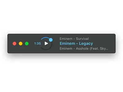 Daily Ui #009. Music Player. app daily ui daily ui 009 mac os music player